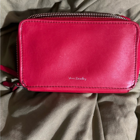 Red Vera Bradley Quilted Purse and Wallet Combo - Picture 4 of 8